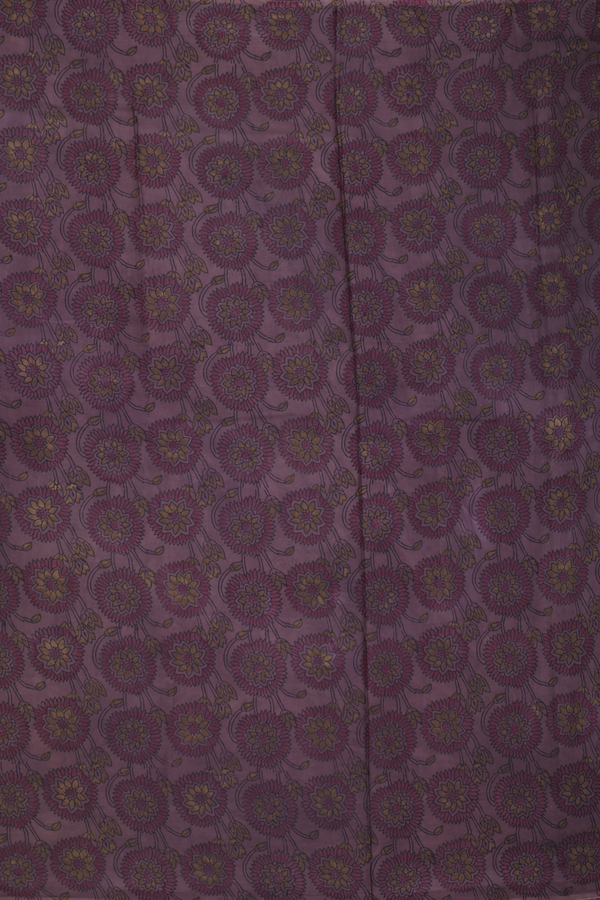 Modal Silk Saree In Brown With Floral Design