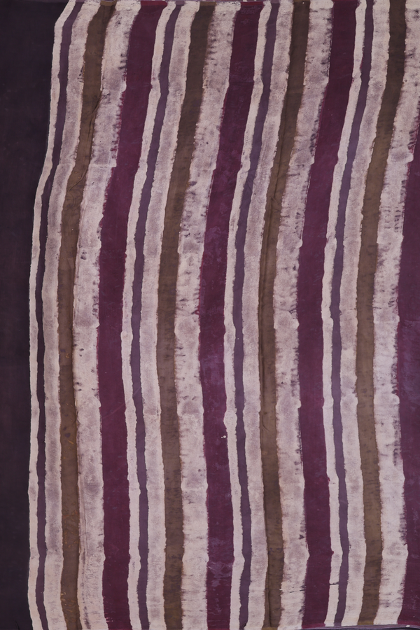 Modal Silk Saree In Dark Oak Brown With Printed Design
