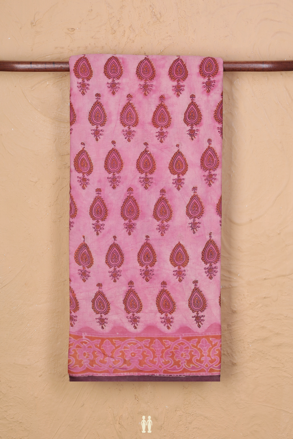 Modal Silk Saree In Pink With Printed Design
