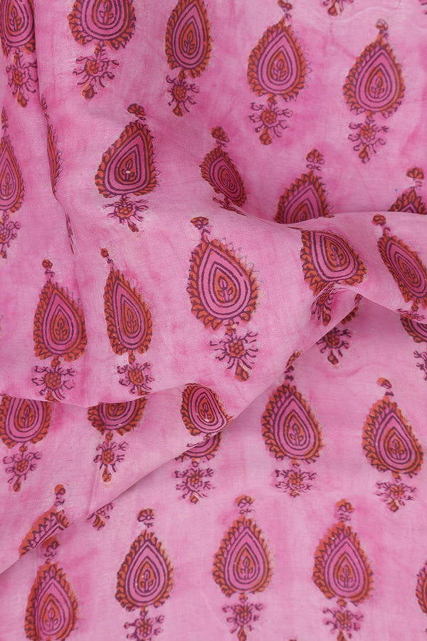 Modal Silk Saree In Pink With Printed Design