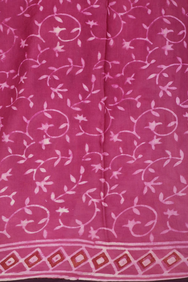 Modal Silk Saree In Red With Floral Design