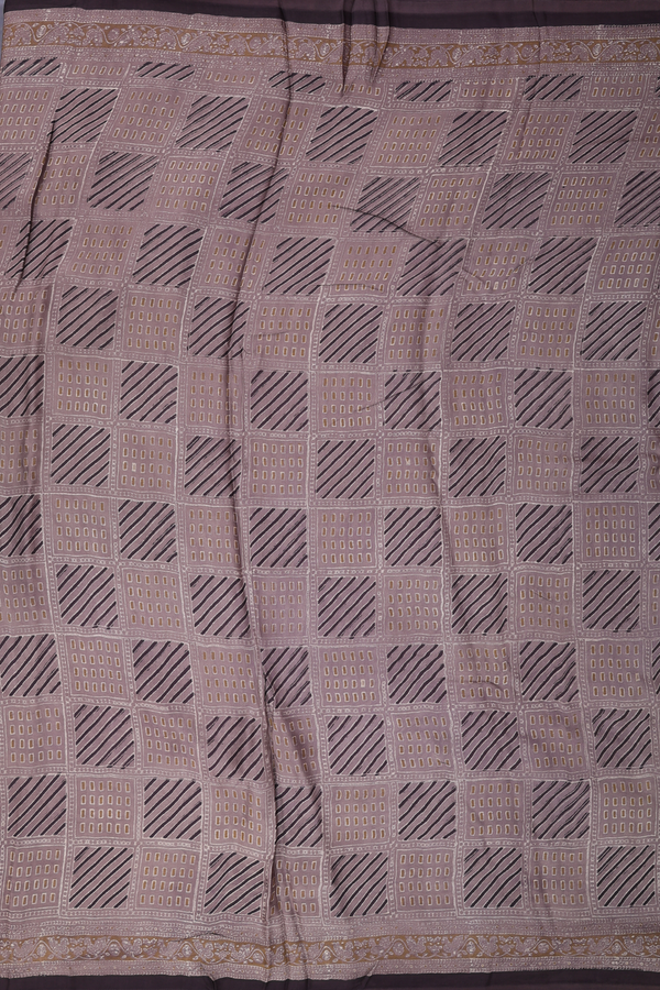 Modal Silk Saree In Brown With Printed Design