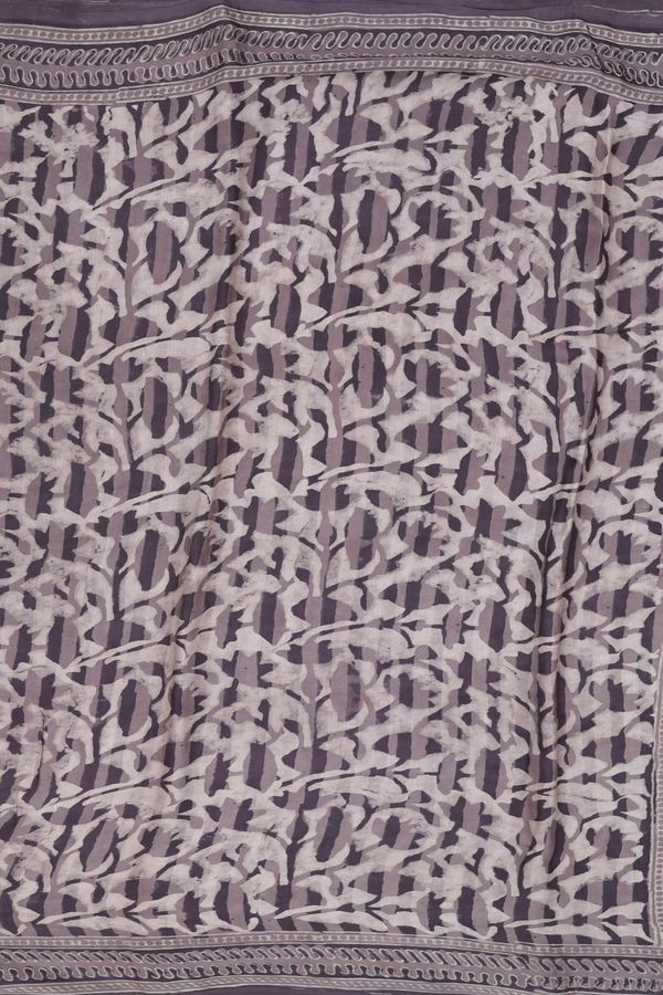 Modal Silk Saree In Cream Color With Floral Design