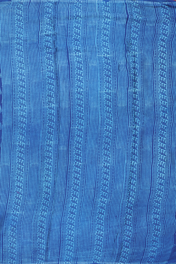 Modal Silk Saree In Royal Blue With Printed Buttas