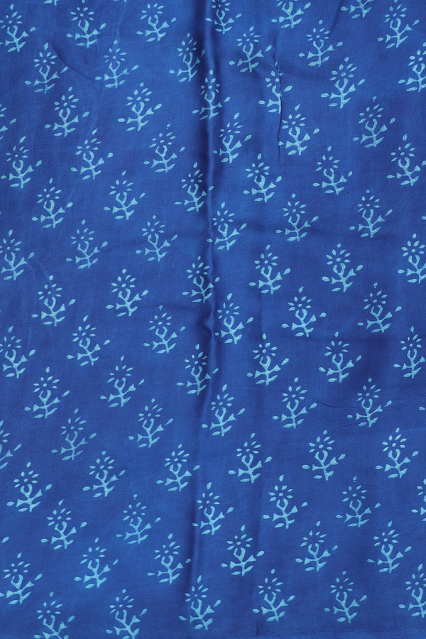 Modal Silk Saree In Royal Blue With Printed Buttas