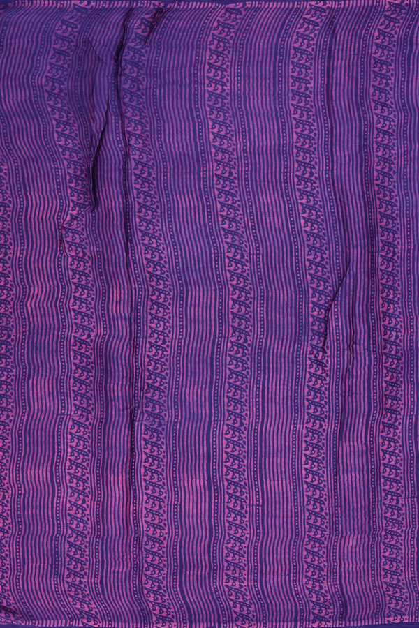 Modal Silk Saree In Deep Purple With Printed Design