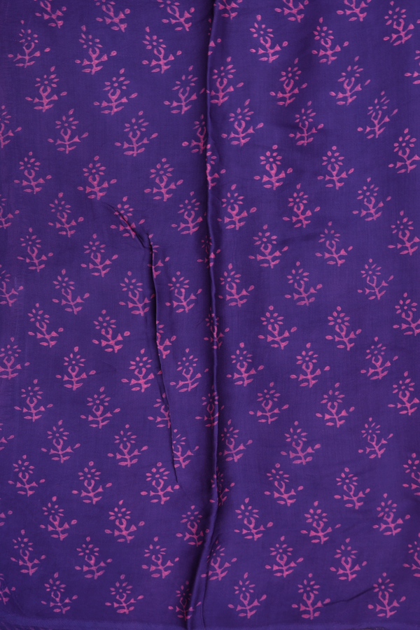 Modal Silk Saree In Deep Purple With Printed Design