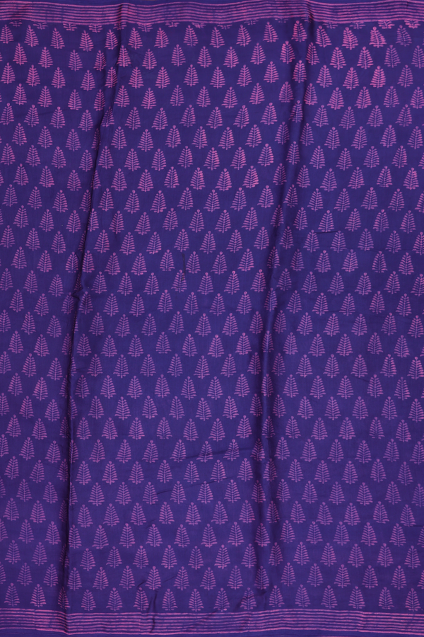Modal Silk Saree In Deep Purple With Printed Design