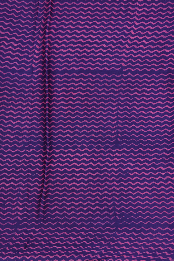 Modal Silk Saree In Deep Purple With Floral Design