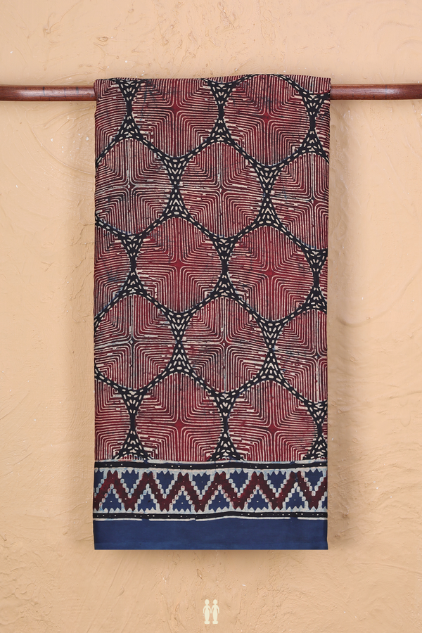 Modal Silk Saree In Maroon With Printed Design