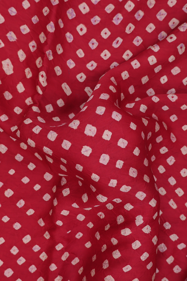 Modal Silk Saree In Red With Diamond Design