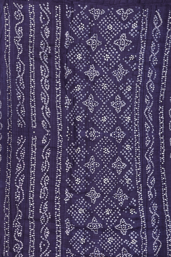 Tussar Silk Saree In Regal Purple With Diamond Buttas