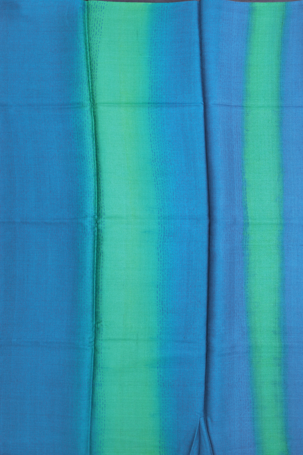 Tussar Silk Saree In Charcoal Grey With Printed Buttis