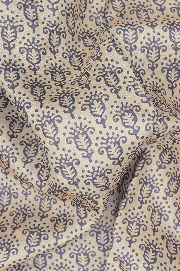 Tussar Silk Saree In Beige With Allover Design