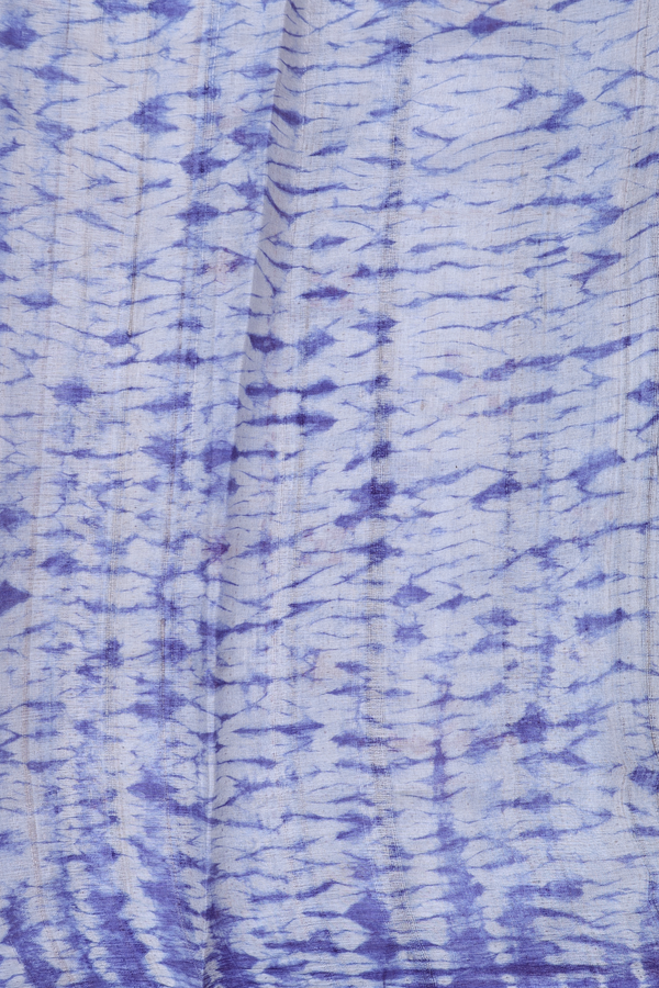 Tussar Silk Saree In Blue With Shibori Design