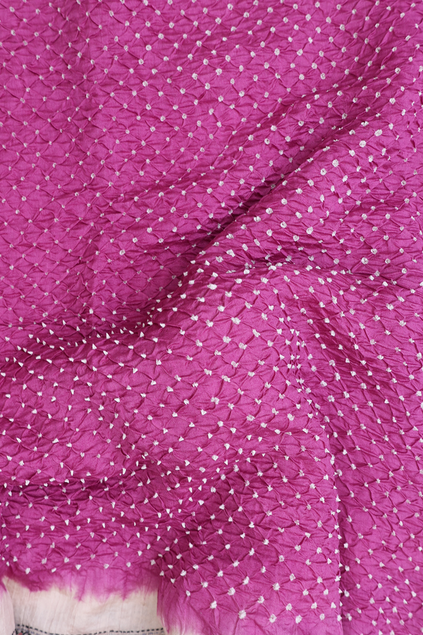 Bandhani Silk Saree In Orchid Purple With Tie And Dye Design