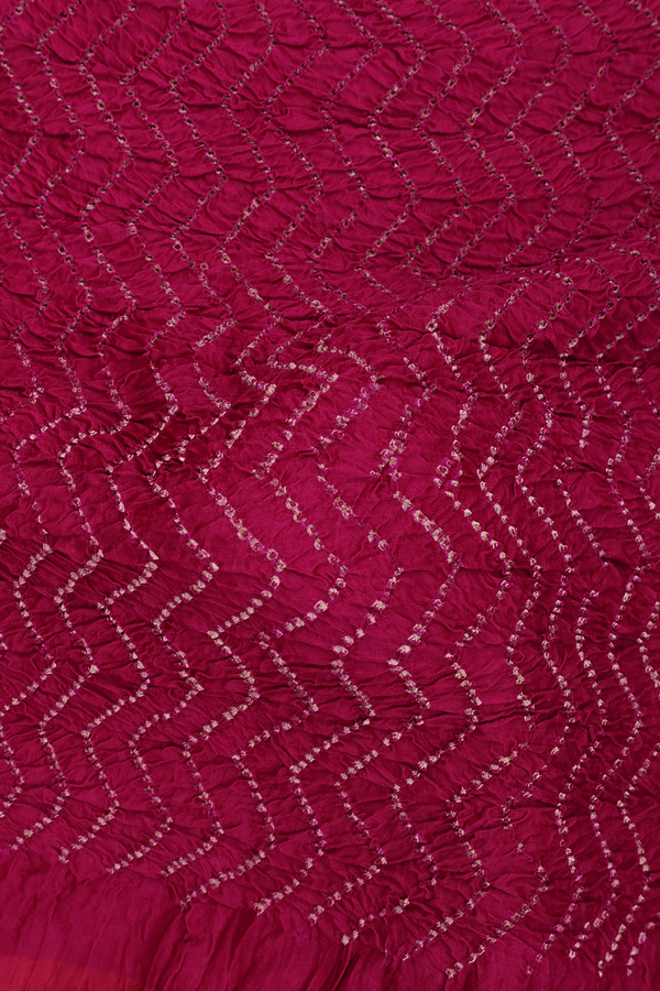 Bandhani Silk Saree In Plum Purple With Tie And Dye Design