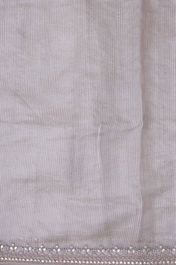 Tussar Silk Saree In Cream Color With Floral Buttas