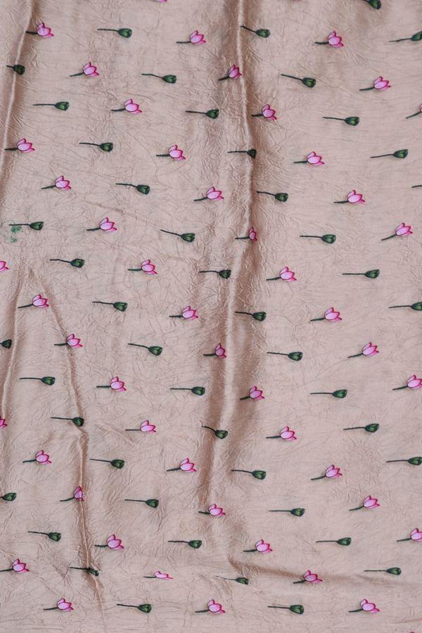 Bandhani Silk Saree In Dusty Mauve With Tie And Dye Design