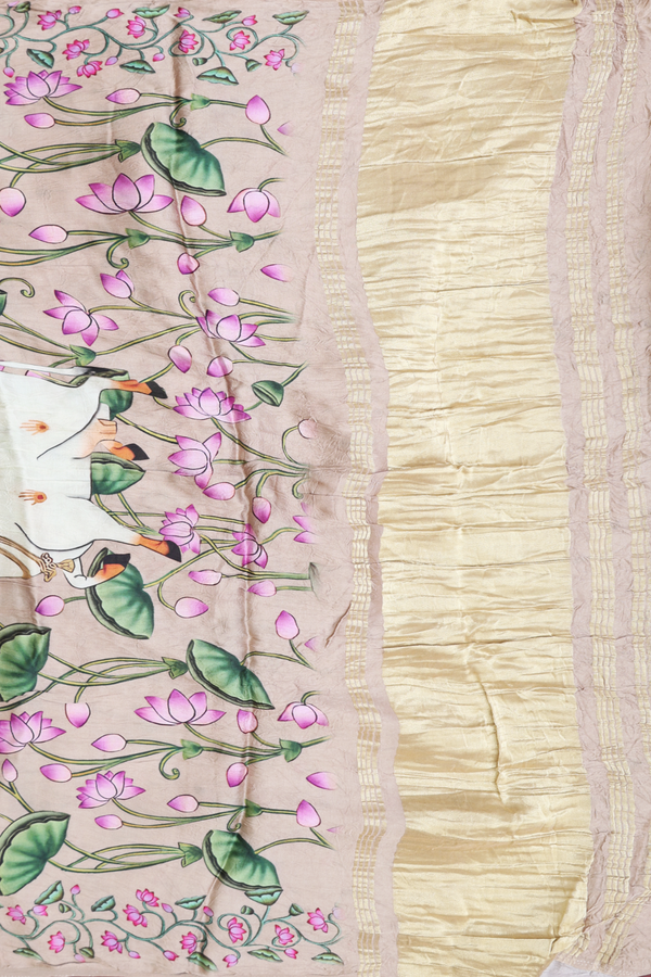 Bandhani Silk Saree In Grape Purple With Tie And Dye Design