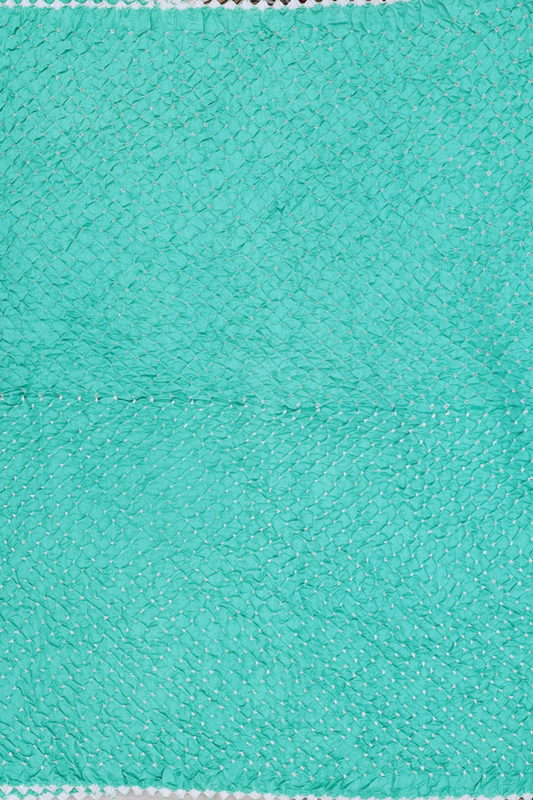 Bandhani Silk Saree In Tiffany Blue With Tie And Dye Design