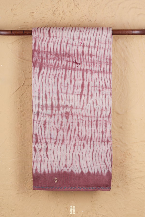 Chanderi Silk Cotton Saree White Mulberry With Allover Design