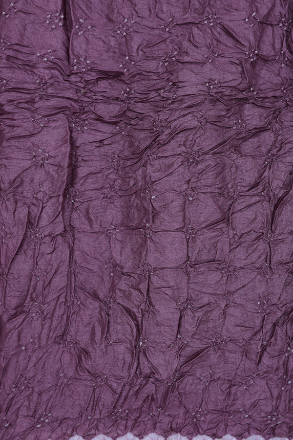 Bandhani Silk Saree In Dusty Purple With Tie And Dye Design
