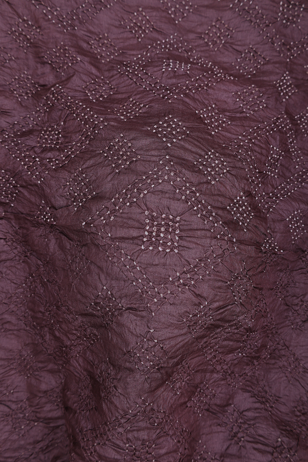 Bandhani Silk Saree In Brown With Tie And Dye Design