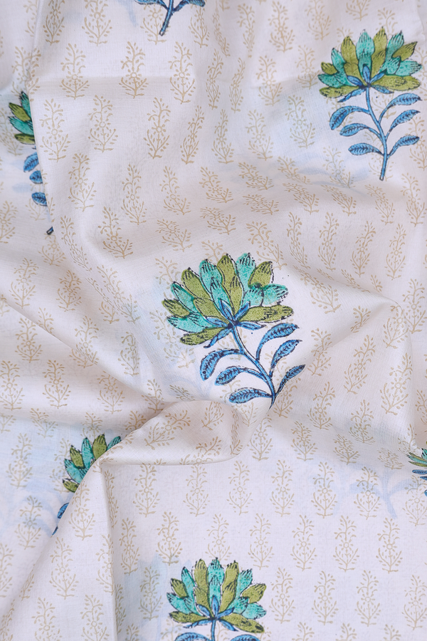 Tussar Silk Saree In Off White With Floral Motifs