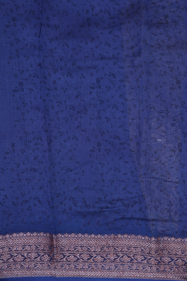 Chanderi Silk Cotton Saree Cream Color With Printed Design