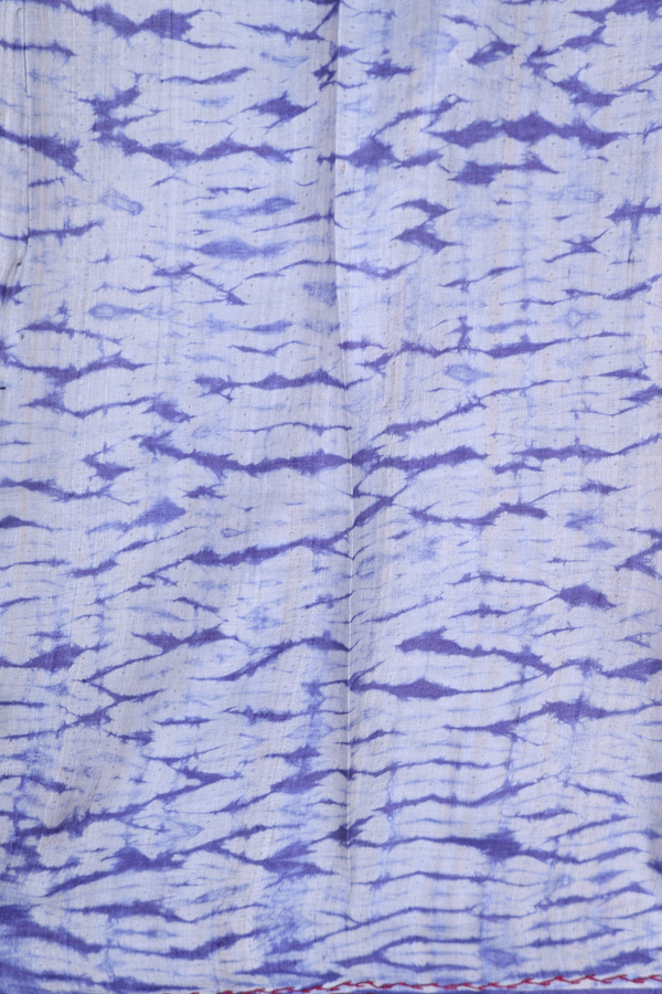 Tussar Silk Saree In Purplish Blue With Shibori Design