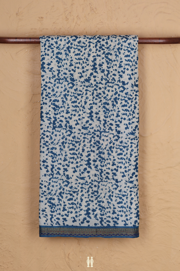 Tussar Silk Saree In White With Allover Design