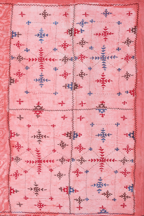 Tussar Silk Saree In Peach With Paisley Design