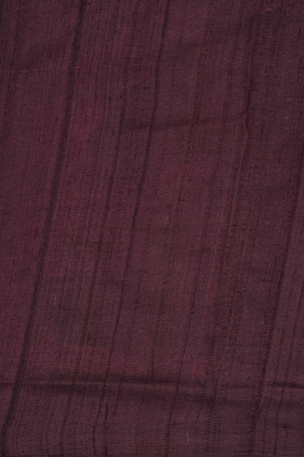 Tussar Silk Saree In Brown With Diamond Buttas