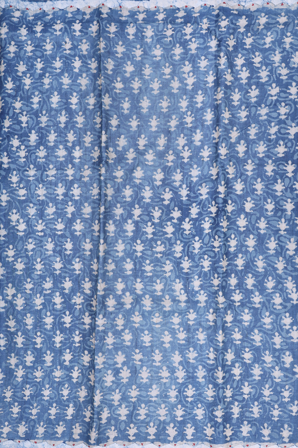 Tussar Silk Saree In Blue With Printed Design