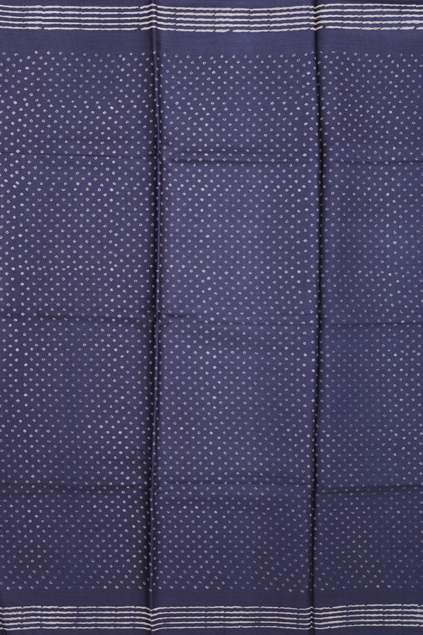 Tussar Silk Saree In Charcoal Grey With Printed Buttis