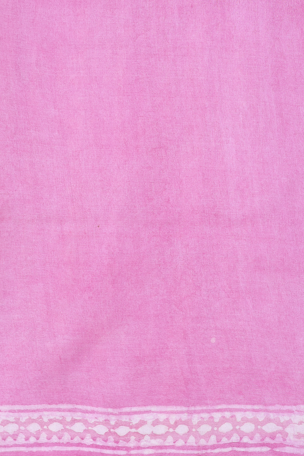 Tussar Silk Saree In Pink With Printed Buttas