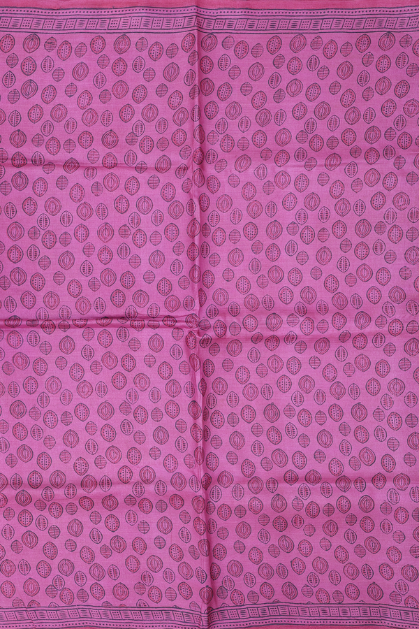 Tussar Silk Saree In Dusty Plum With Printed Design