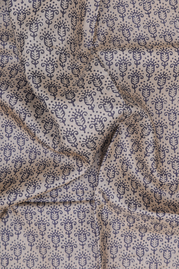 Tussar Silk Saree In Beige With Allover Design