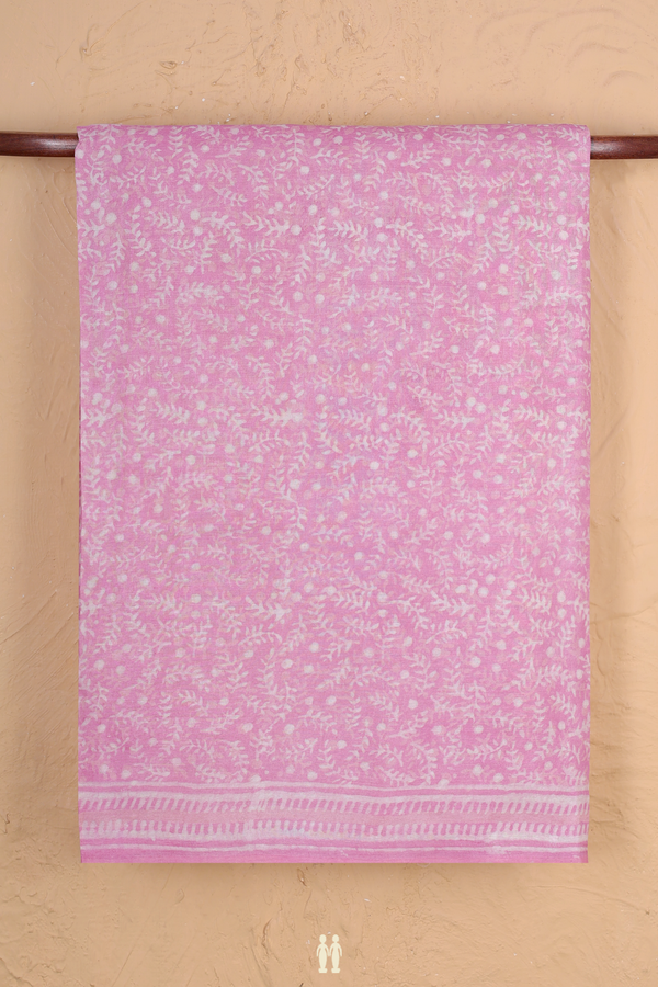 Tussar Silk Saree In Pink With Printed Design