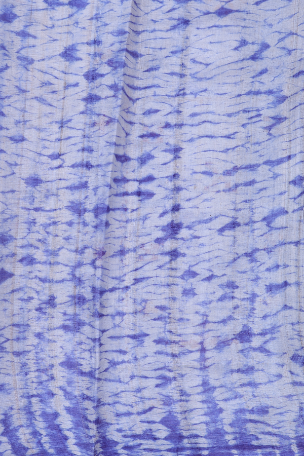 Tussar Silk Saree In Blue With Shibori Design