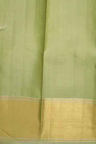Jacquard Pattern Dusty Green Kanchipuram Silk Saree