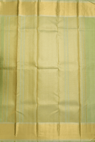 Jacquard Pattern Dusty Green Kanchipuram Silk Saree