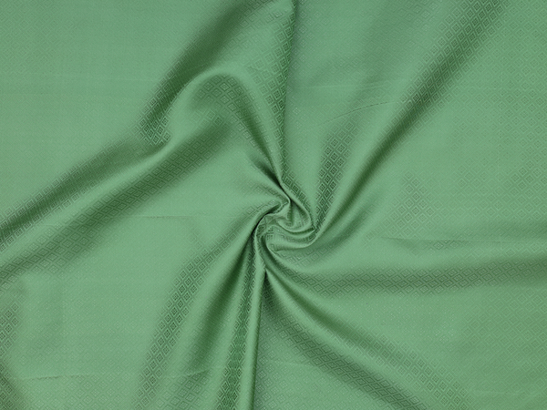 Jacquard Pattern Green Kanchipuram Silk Blouse Material