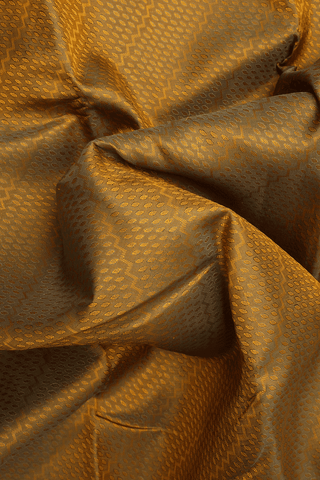 Jacquard Pattern Greenish Brown Kanchipuram Silk Saree