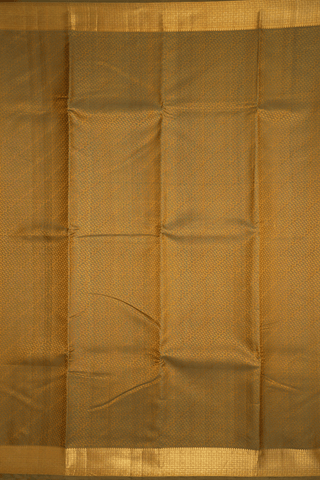 Jacquard Pattern Greenish Brown Kanchipuram Silk Saree