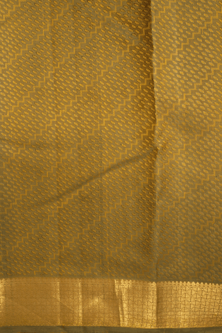 Jacquard Pattern Greenish Brown Kanchipuram Silk Saree