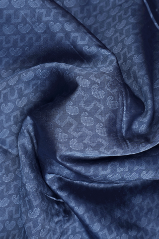 Jacquard Pattern Grey Nine Yards Silk Cotton Saree