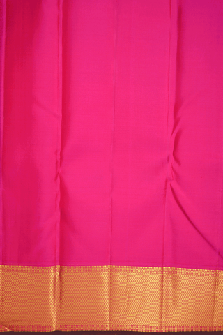 Jacquard Pattern Hot Pink Kanchipuram Silk Saree