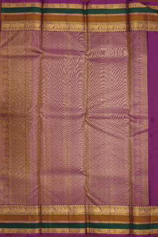 Jacquard Pattern Indigo Blue Kanchipuram Silk Saree